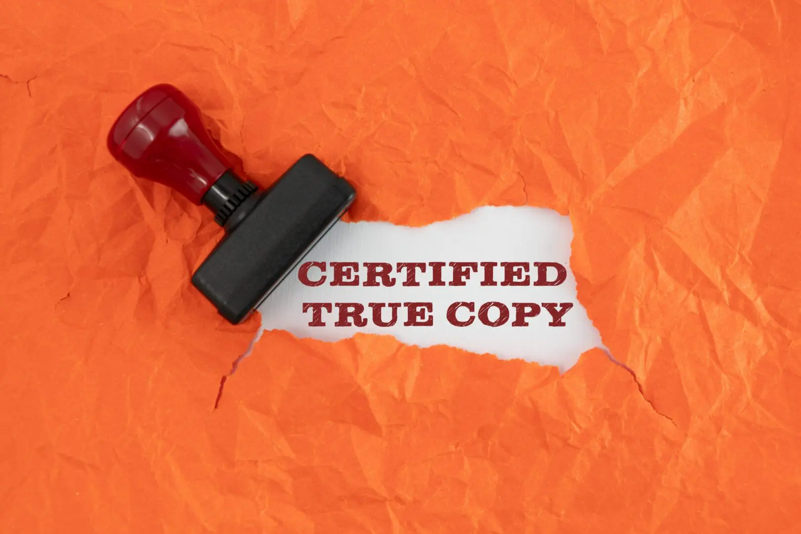 Stamp beside the words Certified True Copy