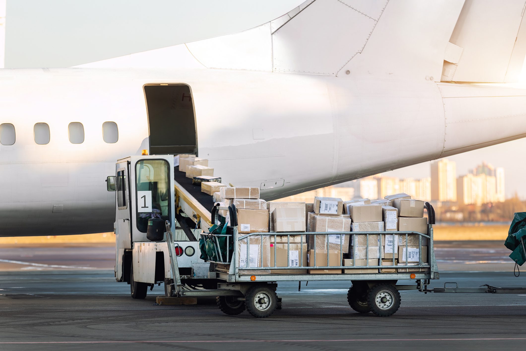 Cargo being loaded onto aircraft