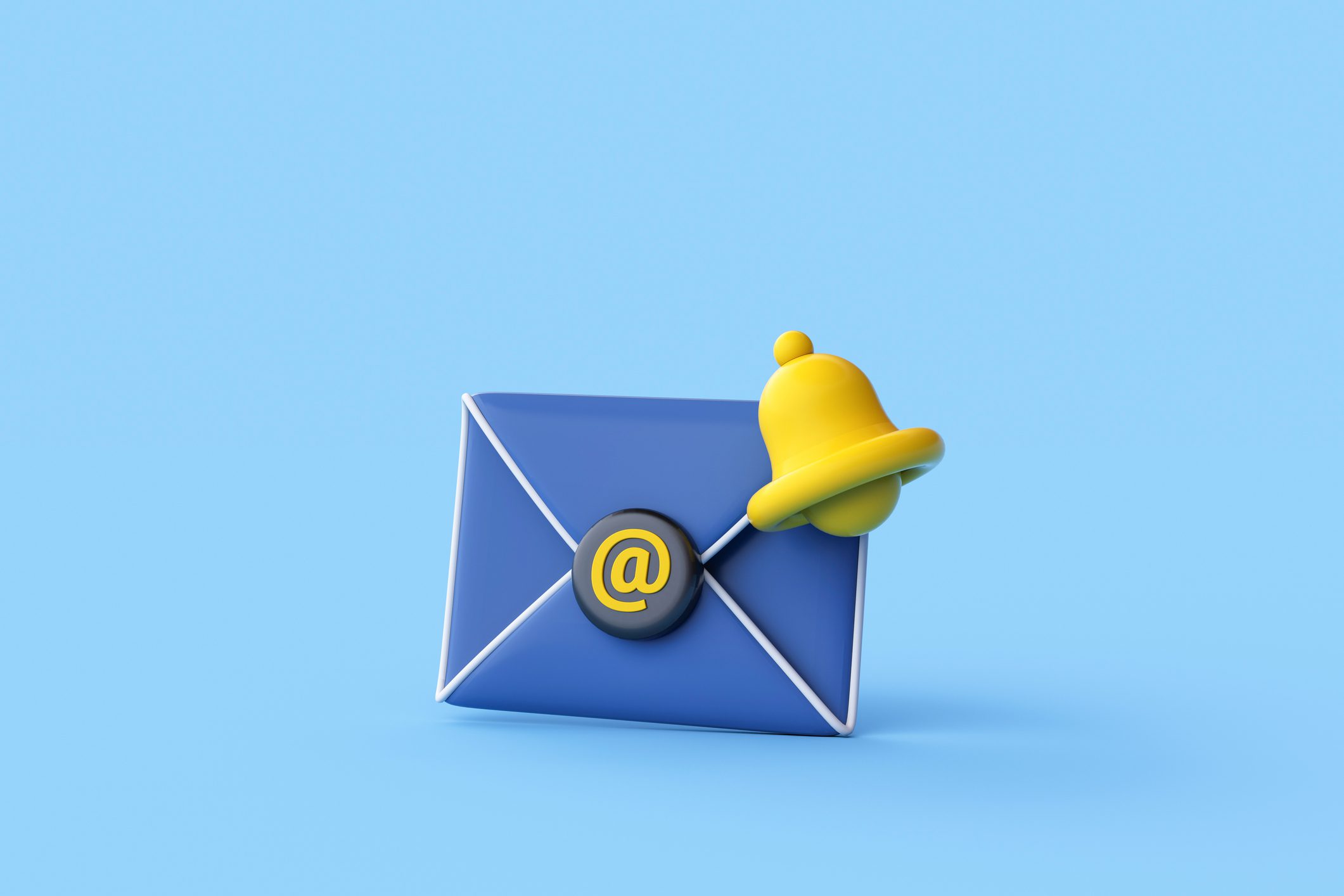 Email notification concept with bell