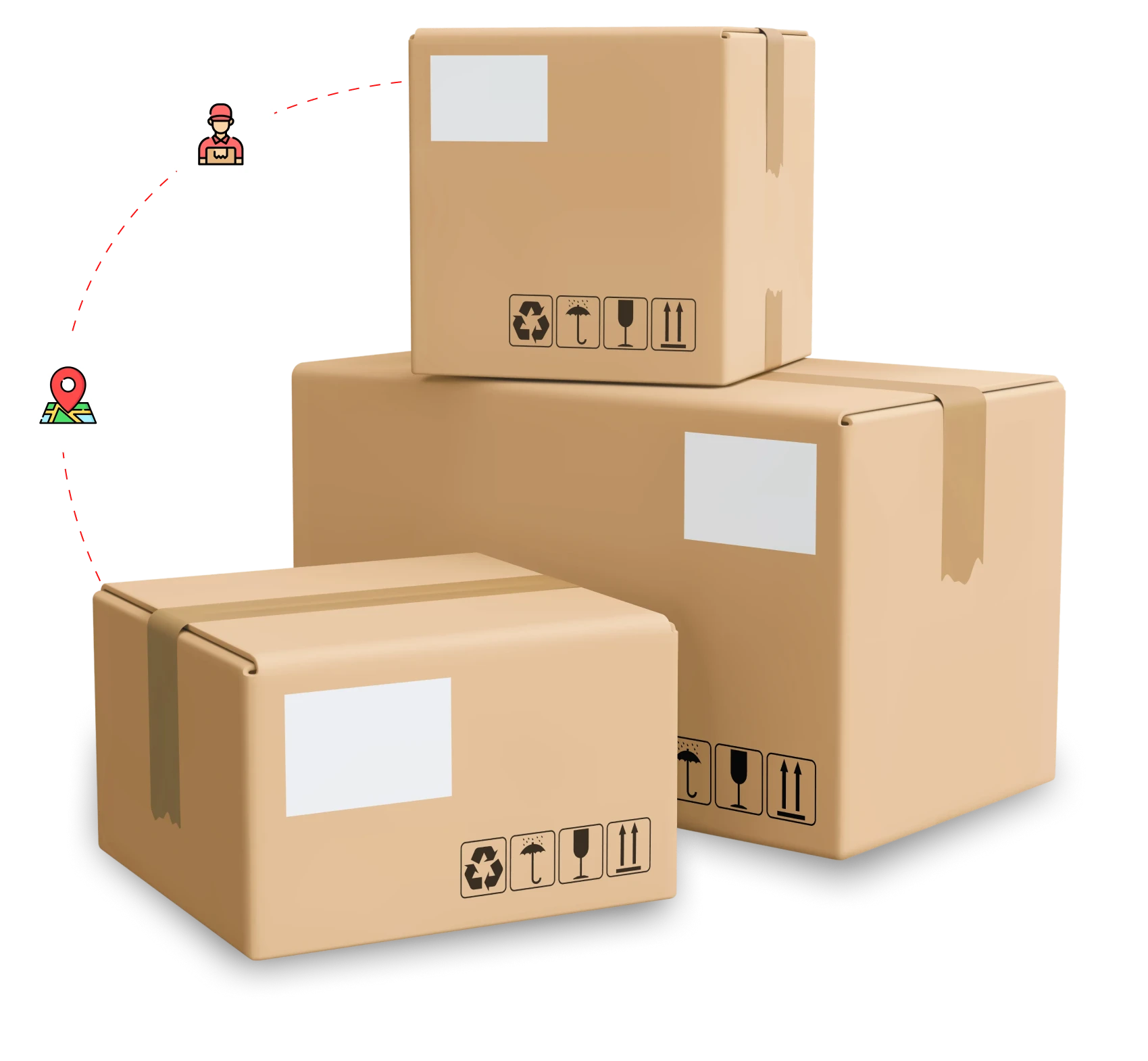 Cardboard boxes ready for shipping