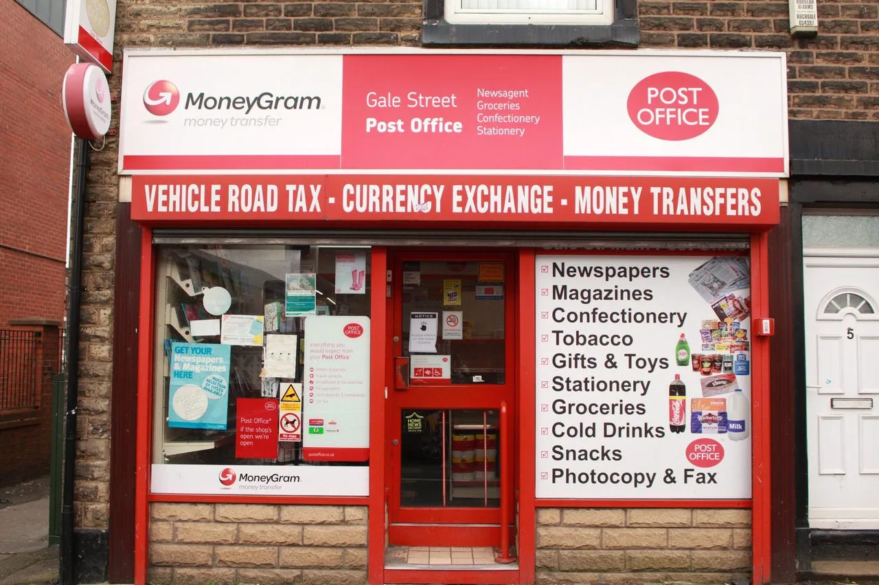 Gale Street Post Office shopfront on Gale Street, Syke, Rochdale OL12 0SQ — Evri parcel drop off, Post Office and everyday banking